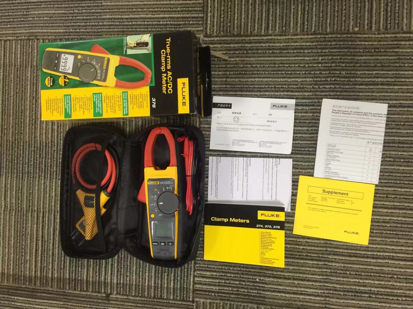 In Stock FLUKE 376 FC True-RMS Clamp Meter 100% New & Original with very competitive price and one year Warranty 