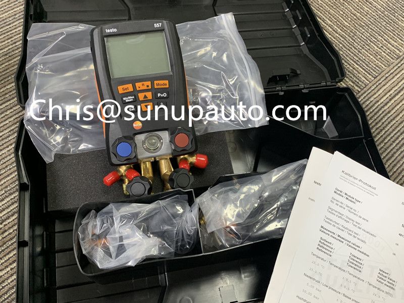 Original Testo testo 557 - 4-Valve digital manifold kit with Bluetooth and external vacuum gauge Order-Nr.  0563 1557